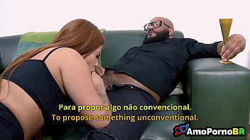 Preview 1 of Office Porn Video Hd - Tomei coragem pra falar minha esposa sobre minha vontade de ser corno