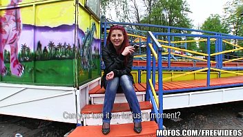 Preview 1 of Sexy Video Black Hot - Sexy redhead amateur is fucked in a park for some cash