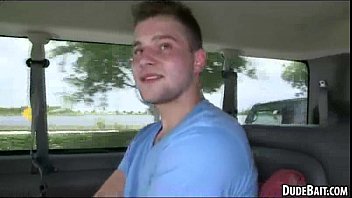 Preview 1 of Casting Ty Mitchell - Straight stud getting fucked anally in the van