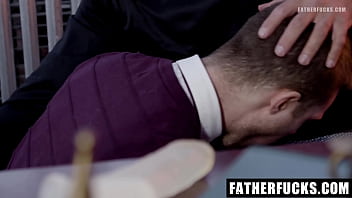 Preview 2 of Abby Se3 - Catholic Boy Benjamin Blue Walks Into Father Teddy Torres&rsquo_ Office After Being Summoned - Fatherfucks