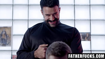 Preview 3 of Abby Se3 - Catholic Boy Benjamin Blue Walks Into Father Teddy Torres&rsquo_ Office After Being Summoned - Fatherfucks
