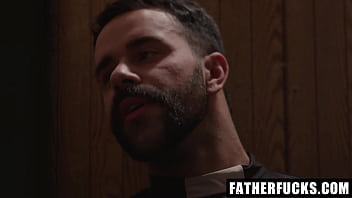 Preview 1 of Drama Japanese Sexx - Catholic Boy Benjamin Blue Fucks in The Confession Booth with Father Teddy Torres - Fatherfucks