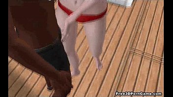 Preview 1 of Xxx Drojadas - Hot 3D babe fucked hard by an ebony stud on a boat