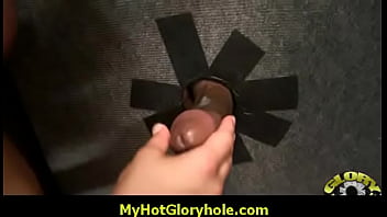 Preview 4 of Mom S Son Sss - Sucking a black cock trough a gloryhole 11