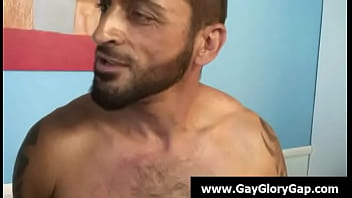 Preview 1 of Teen Blonde Kitchen - Gay hardcore gloryhole and gay handjob 29