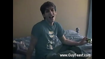 Preview 1 of Bigtits Ride - Gay porn Try as they might,  the boys can&#039_t convince shy Nathan to