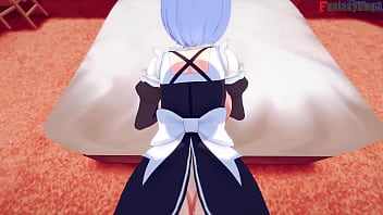 Preview 3 of Teacher Estudent - Rem fucking | 3 | Big Boobs maid Re: Zero | Watch the full and POV version on Sheer or PTRN: Fantasyking3