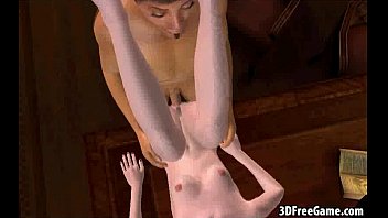 Preview 4 of Miss Lush - Riding a big hard cock 3D cartoon brunette babe