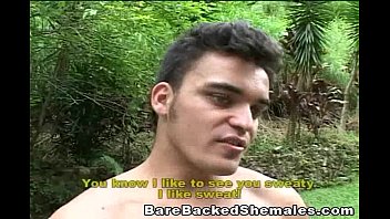 Preview 1 of School Girls First Time Porn - Lovely Shemale Being Slammed Outdoors