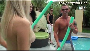 Preview 1 of Frmjxyikq - Slutty amateur hot college girls pool party leads into fucking