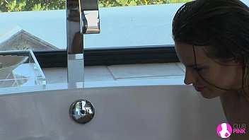 Preview 2 of Shemalelesbi - Brunette Lesbians Scrubbing Each Other - Viv Thomas HD