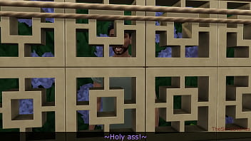 Preview 1 of Anal Doggystyle Gape Big Ass - Stepson fucks hardcore his stepmother who is stuck in the washingmachine. The sims 4