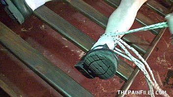 Preview 1 of Femdom Licking Foot Dog - Lesbian spanish slavegirls sexual submission and hardcore bdsm of Lola by stern