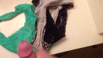 Preview 3 of Pee In Bethroom - Jerking off and cumming on my fianc&eacute_es used panties!