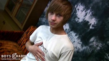 Preview 1 of Porn Sexy Clip - Adorable twink provokingly pushes down his pants