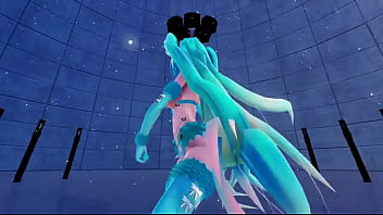 Preview 2 of Lone Xnxx Come - (Blue [K]nights) ［Ray-MMD 3D VR180］Cat Fate Cosplay Adult Miku［Girls］