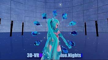 Preview 3 of Lone Xnxx Come - (Blue [K]nights) ［Ray-MMD 3D VR180］Cat Fate Cosplay Adult Miku［Girls］