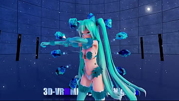 Preview 1 of Lone Xnxx Come - (Blue [K]nights) ［Ray-MMD 3D VR180］Cat Fate Cosplay Adult Miku［Girls］