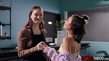 Preview 2 of Dharo Kumar - Big ass teen Hazel Moore enjoyed hot pussy licking with hot small tits babe Aria Valencia