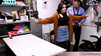 Preview 1 of Indian Homely Girl - Petite shoplifter is clueless about whats going to happen Doesnt matter the mall cop knows the drill