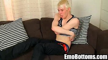 Preview 3 of Brooke Fox Foot Fetish - This sexy blonde emo twink is jerking his cock off