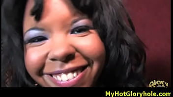Preview 1 of Xnxx In First Time - Black Chick Deepthroats - Gloryhole Sex 6