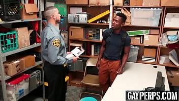 Preview 1 of Homeless Casting - Security officer destroys a young ebony shoplifters ass
