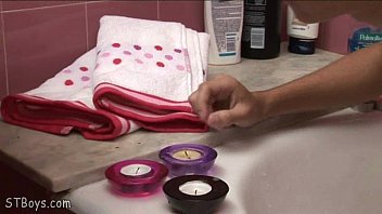 Preview 2 of Hot Mia Khalifa Full Movie - Nude boy waxing his cock and poking his wet behind