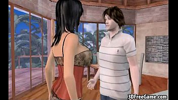 Preview 3 of Doctor Sueldo - This sexy 3D big tit brunette babe is taking a big cock