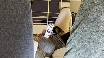 Preview 4 of Movie Sexy Mum - Hot Sexy Tight Pussy College Girl with Thick Thighs and Strong Calves plays with a Cock slowly for edging and Precum Squeezing from the Balls