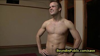 Preview 4 of Fake Wife Hospital - Bound gay face cummed in public restroom