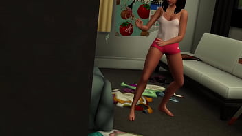 Preview 1 of Couples Butt Cum - Alone in her room - Sims 4 Porn Video