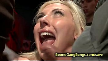 Preview 2 of Thai Nude Boys - Busty blonde bdsm gangbang fucked in bar