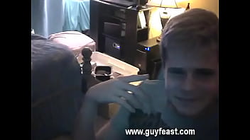 Preview 4 of Girl Tits Nipples Small - Try as they might,  the chaps can&#039_t convince shy Nathan to participate