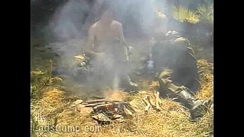 Preview 1 of Naughty Moms With - Military boys empting their meaty cannons outdoors