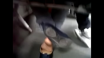 Preview 2 of Homemade Fucking Teen Girl Black - pies de mexicana en el camion