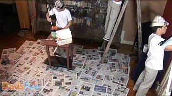 Preview 1 of Life Yummy - Painting boys enjoy group bumming with an old man