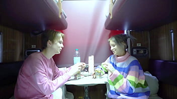 Preview 1 of Allvideo Xxx Hindi Sil Pek 2018 - Adventure Train,  neighbor lost cards and got a huge dick on the train