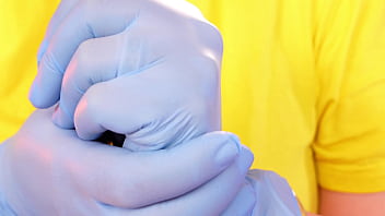 Preview 3 of Sunny Loen New Xxx Viedo - ASMR video with medical nitrile gloves (Arya Grander)