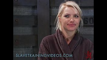 Preview 3 of Chick Pegga Man - Bound blonde ass whipped and fucked