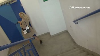 Preview 4 of Bbc One On Four - Babe peeing all over the stairs