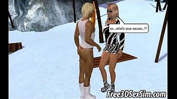 Preview 2 of Mather And Har Boy Story Sex - Tasty 3D babe getting her pussy pounded on the beach