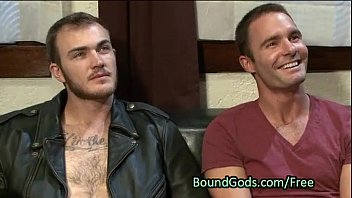 Preview 1 of Nurses Diary Lea Martini - Tied up gay asshole fucked by his dom