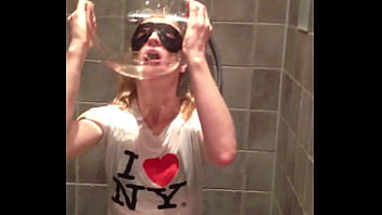 Preview 1 of Sins Xxx - Drinking a glass bowl of piss and enjoying every drop
