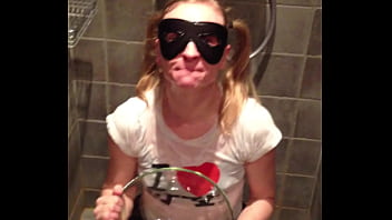 Preview 4 of Sins Xxx - Drinking a glass bowl of piss and enjoying every drop