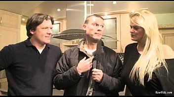 Preview 1 of Man The Sex Animal - Skanky Blonde Milf And Two Dudes
