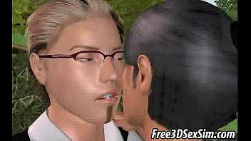 Preview 3 of Moom Fuck Soon - Foxy 3D babe sucks cock and gets fucked in the park
