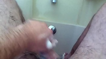 Preview 1 of Mom Leabi - Stroking my thick soapy cock in the bathtub,  shooting huge load.