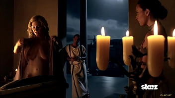 Preview 2 of Cumshot On The Phone - Viva Bianca - Spartacus: Vengeance E01 (2012)