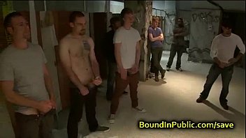 Preview 2 of Die Of Posituon Gay - Bound gay anal gangbanged in suspension